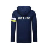 Dblue Quick Dry Comfortable Training Lacrosse Shooter Blue Hooded Long Sleeve Men Lacrosse Jersey