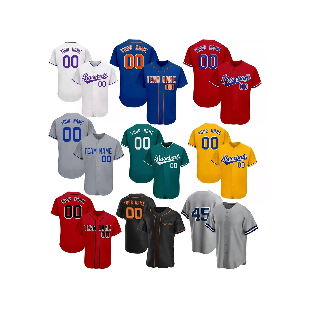 Beste Qualität Custom Sublimation Baseball Trikots baseball t hemd Großhandel Baseball Uniform 