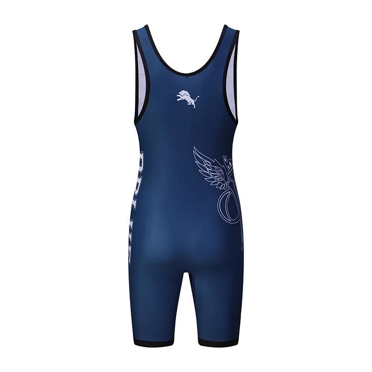 Großhandel Gewichtheben Custom Wrestling Singlets Sublimation Team Kompression Druck Tiefe Farbe Männer Wrestling Singlet 