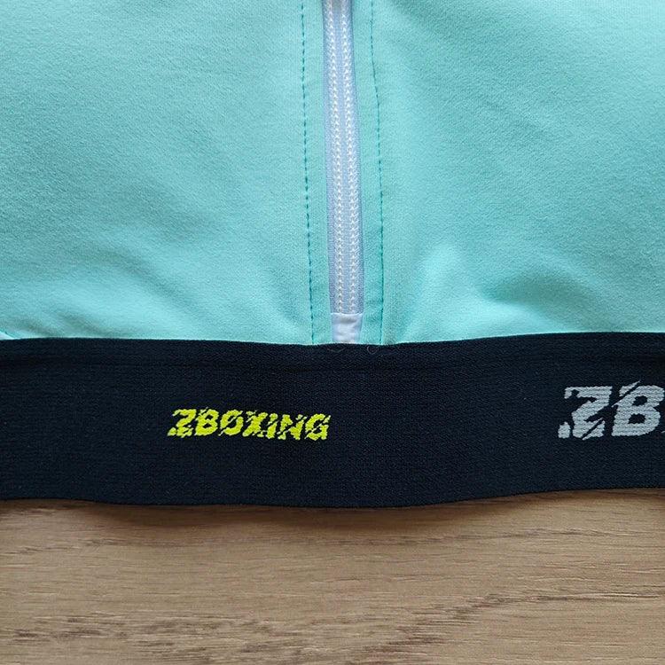 Hot selling wholesale OEM custom logo sublimation zipped racer back padded gym sports bra