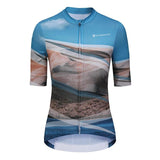 Maillot de ciclismo unisex con impresión por sublimación de alto nivel, secado rápido, transpirable, material ligero, manga corta, personalizado, talla grande 