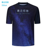 Hiking Monster Custom Quick Dry Polyester Full Print T Shirt Sublimation Custom Logo Printed T shirt