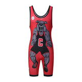 Großhandel benutzerdefinierte Sublimation Cartoon-Muster professionelle Rennen Polyester Wrestling Singlets 