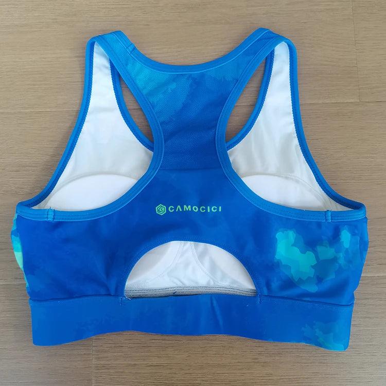 Dblue Hochwertiger neuer modischer sexy Fitness-Sport-BH für Damen mit gekreuzten Rücken und individuellem Logo 