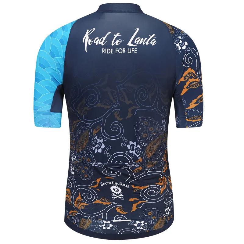 Camiseta de ciclismo profesional unisex reciclada, transpirable, de secado rápido, con tecnología Flatlock 