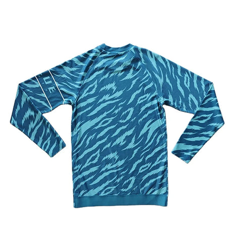 Dblue Factory Custom Kompressionsshirt Blau Streifen Designen Sie Ihr Eigenes Frauen Rash Guard Langarm 