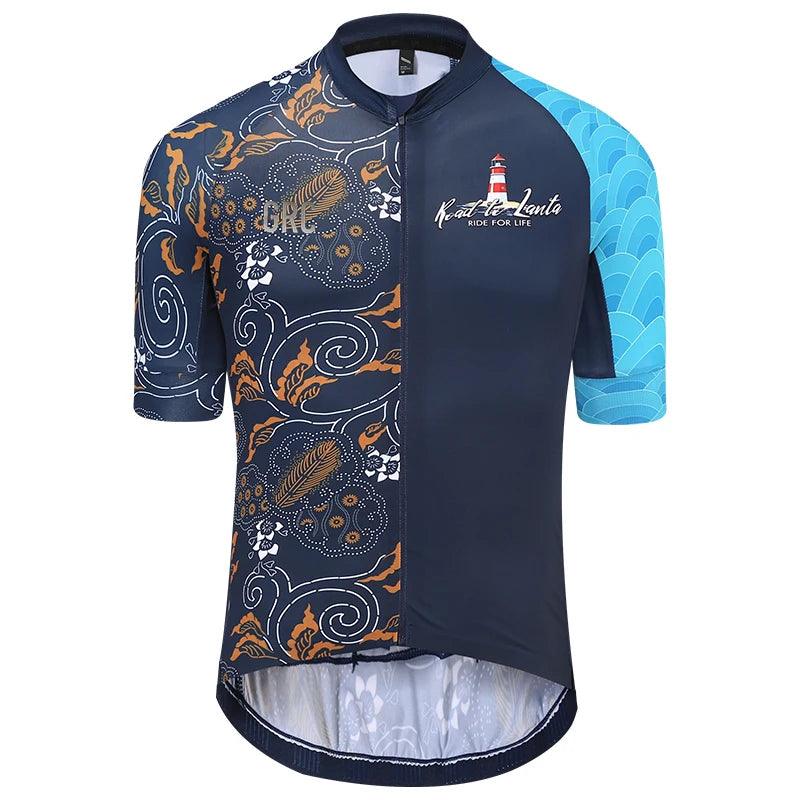 Factory Supply Low MOQ Full Zip Breathable Lightweight Short Sleeve Elastic Unique Men Bike Shirts Cycling Jersey