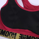 2024 Wholesale customized pink black matching rubber band ole back dyed fabric gym sports bra for women