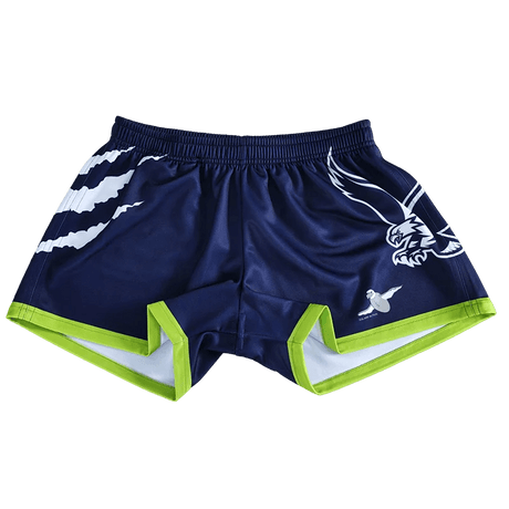 Pantalones cortos de rugby de última generación con impresión por sublimación y logotipo OEM, pantalones cortos de fútbol para correr, ropa deportiva de fútbol, ​​pantalones cortos de rugby personalizados para hombres al por mayor 