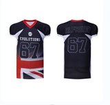 Hochwertige American-Football-Uniformen Individuell bedruckte, sublimierte, schnell trocknende und atmungsaktive American-Football-Uniformen 