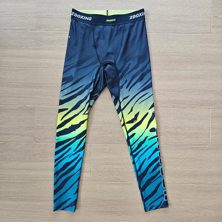 Dblue Hochwertige Sublimation Gym Athletic Pants Benutzerdefiniertes Logo Fitness Bunte Männer Kompressionsgamaschen 