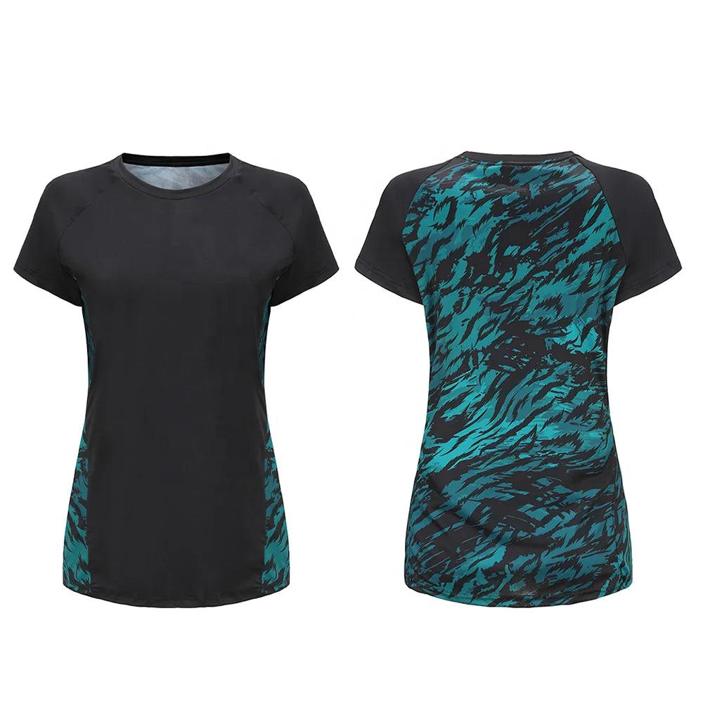 Dblue 100 % Polyester Cool Quick Dry atmungsaktives Shirt Laufbekleidung Sublimation T-Shirt für Frauen 