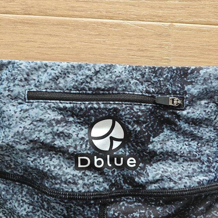 Dblue Gym Custom Logo Großhandel weiche Flexible Run frauen Blau Kompression Shorts Mit Taschen 