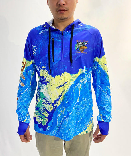 Sudadera con capucha y protección solar con impresión digital y diseño personalizado, camiseta de pesca anti-UV 