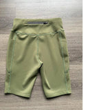 Pantalones cortos de compresión acolchados profesionales de MMA personalizados para hombre con sublimación atlética Dblue Fly Green 