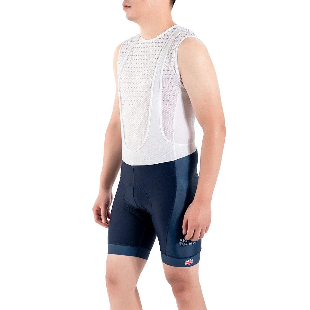 Pantalones cortos de ciclismo acolchados para hombre con tirantes, antibacterianos, sin costuras y con sublimación, resistentes a las manchas, durante 7 días 