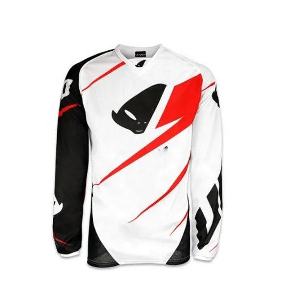 Maillot de ciclismo de descenso blanco personalizado, transpirable, de manga larga, para motocicleta y MTB 