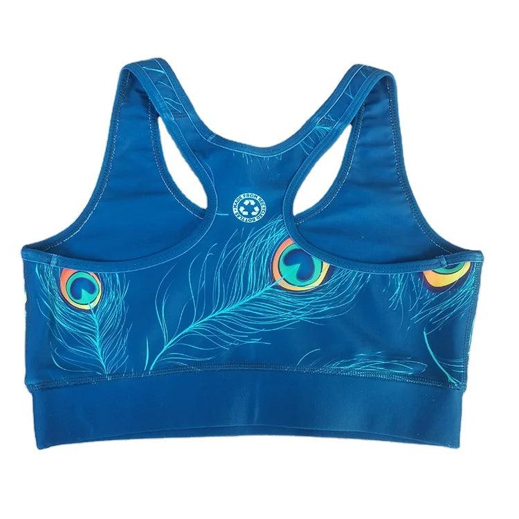 Best selling wholesale custom sublimation fitness gym full printed rubber band sports bra for women