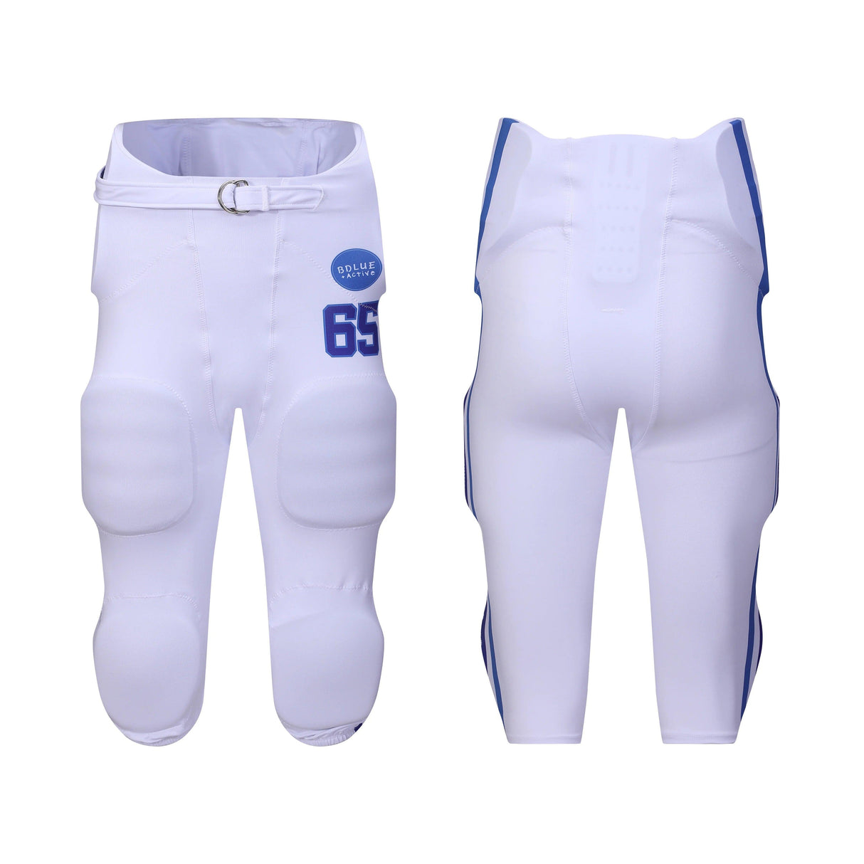 Pantalones de fútbol americano personalizados Dblue con almohadillas, camiseta de fútbol sublimada de alta calidad 