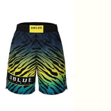 Popular custom pattern sublimation high slit light weight touch fastener professional mma race shorts