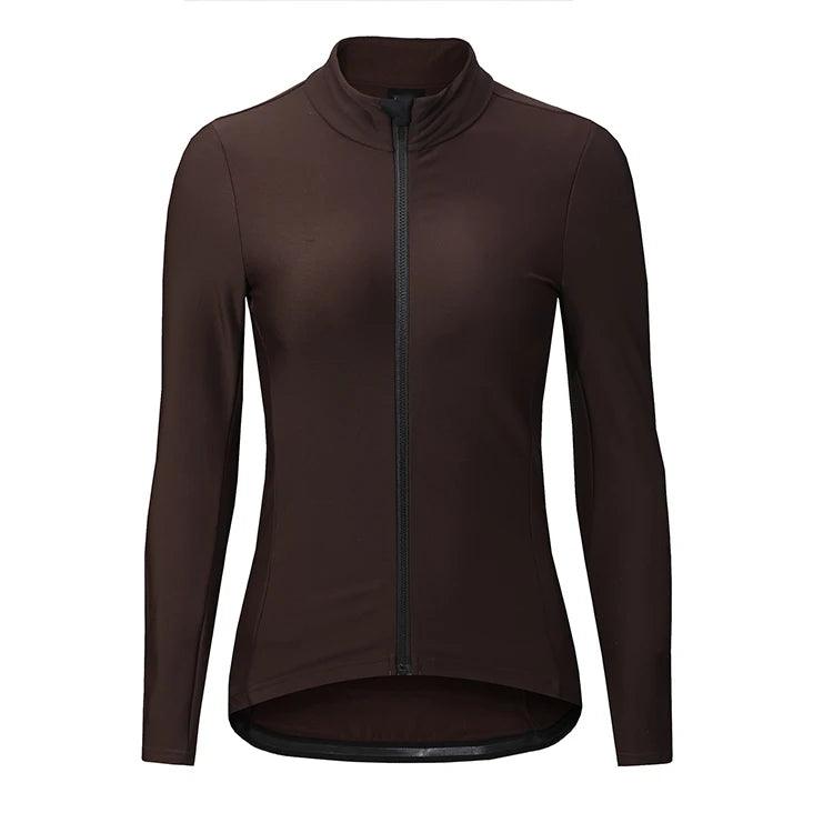 Maillot de ciclismo de manga larga personalizable unisex OEM, reciclable, de secado rápido, material ligero, transpirable, de vellón, para invierno 