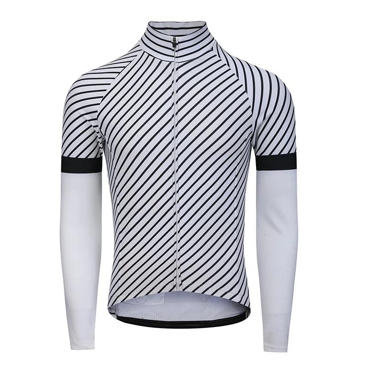 Maillot de ciclismo unisex personalizable, reciclable, de secado rápido, material ligero, manga larga, estampado por sublimación, jersey de invierno de polar 