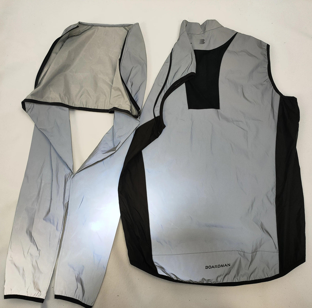 Dblue New fully reflective jacket Waterproof breathable cycling jacket with removable sleeves