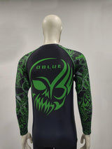 Camiseta de compresión Dblue Wholesale Fight rash guard rosa, morado, negro, rojo y blanco para hombre 