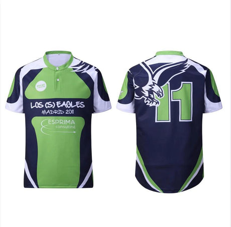 Venta al por mayor de camisetas de rugby de manga corta personalizadas para equipos 