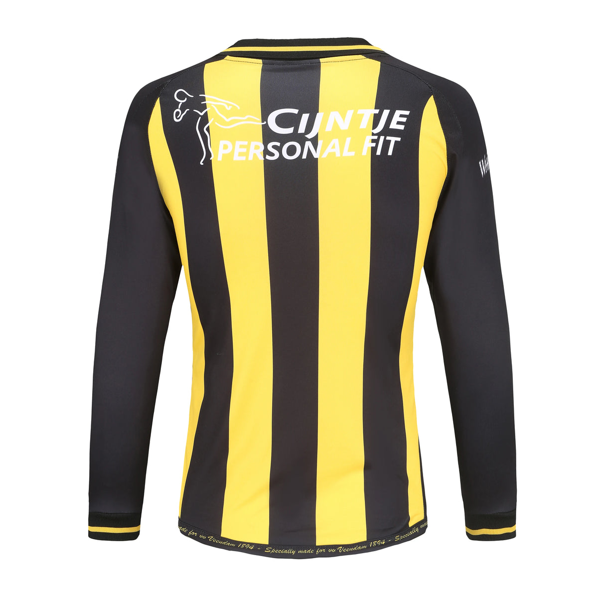 Professional Design Team Black Yellow Striped Pattern Long Sleeves Soccer Uniform Football Jerseys