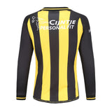 Professional Design Team Black Yellow Striped Pattern Long Sleeves Soccer Uniform Football Jerseys