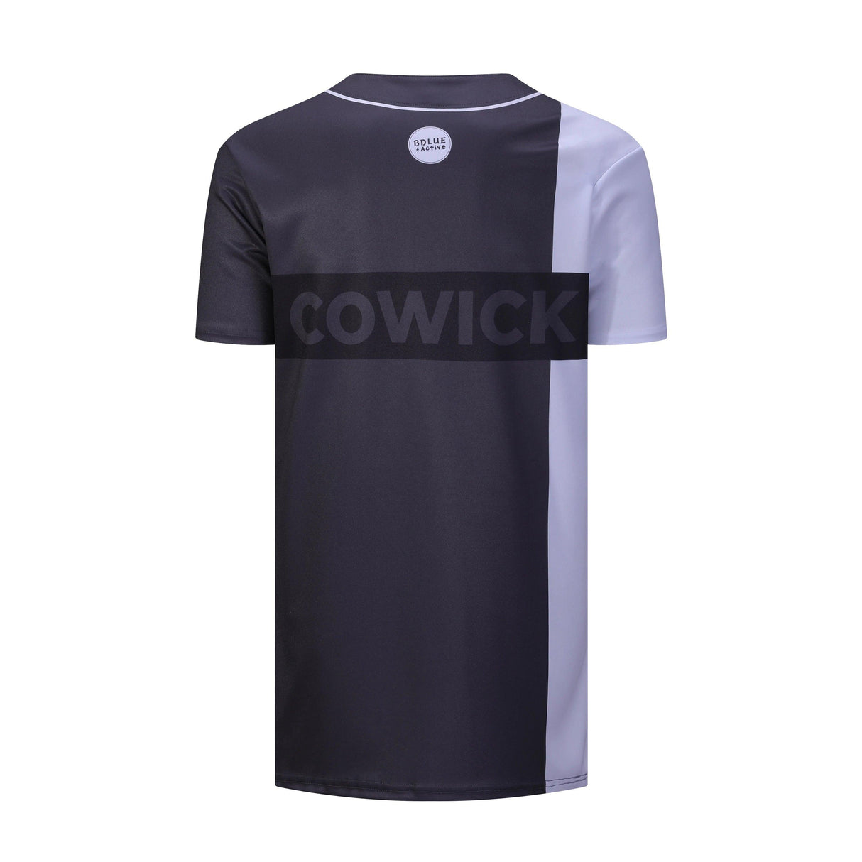 Schwarz-Weiß-Farbblockierung Vollknopf Großhandel Baseball T-Shirt für Polyester Männer Sublimation Baseball Trikots Uniform 