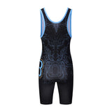 Dblue Herren Body Performance Wrestlinganzüge Vollständig sublimiertes, dehnbares Material Wrestling Singlets 