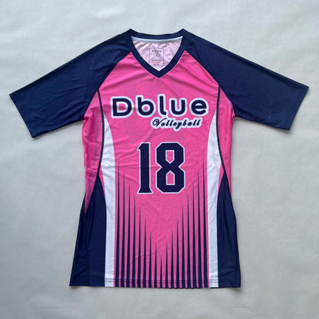 Professionelles kurzärmliges Sublimations-Volleyballtrikot mit individuellem Logo, atmungsaktives Volleyball-Shirt für Damen 