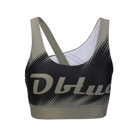 Sujetador deportivo de alta gama con cuello halter, de alto impacto y con sublimación personalizada, para mujer 