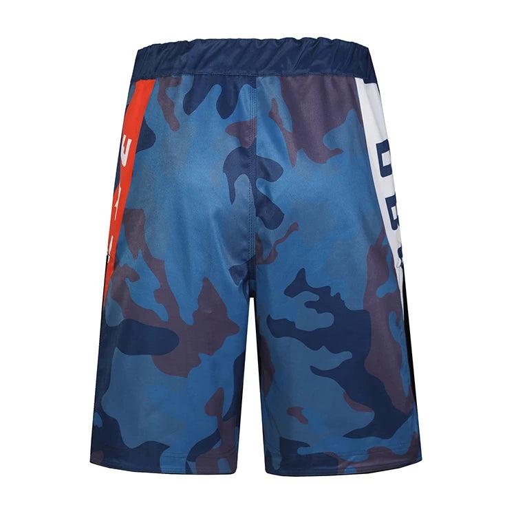 Großhandel mit individueller Sublimation, hochgeteilter Klettverschluss, voll bedruckt, hochwertige MMA-Rennshorts 