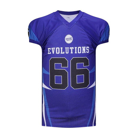 Customized Size Breathable V-neck Mesh Stripe Youth Practice Training Club American Football Jersey