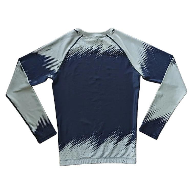 Dblue Hochwertiger, kundenspezifischer Großhandels-Rashguard, kundenspezifischer langärmliger MMA-Kompressions-Rashguard für Herren 