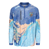 Men Long Sleeve Custom Recycled Fabric Polyester Fishing Shirt Sublimation Print UV Sun Protection