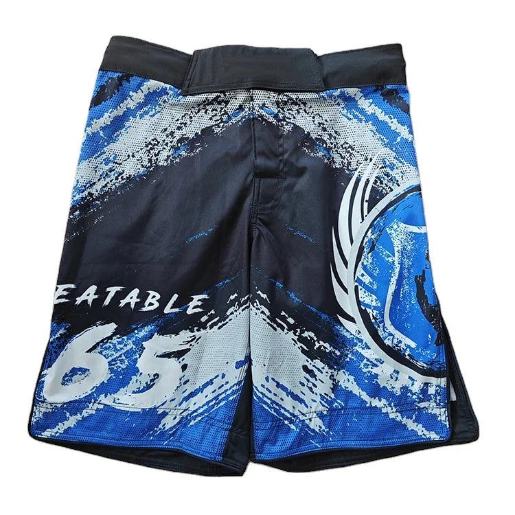 2024 New Hot Sale sublimated custom men's shorts with slits professional race MMA shorts set