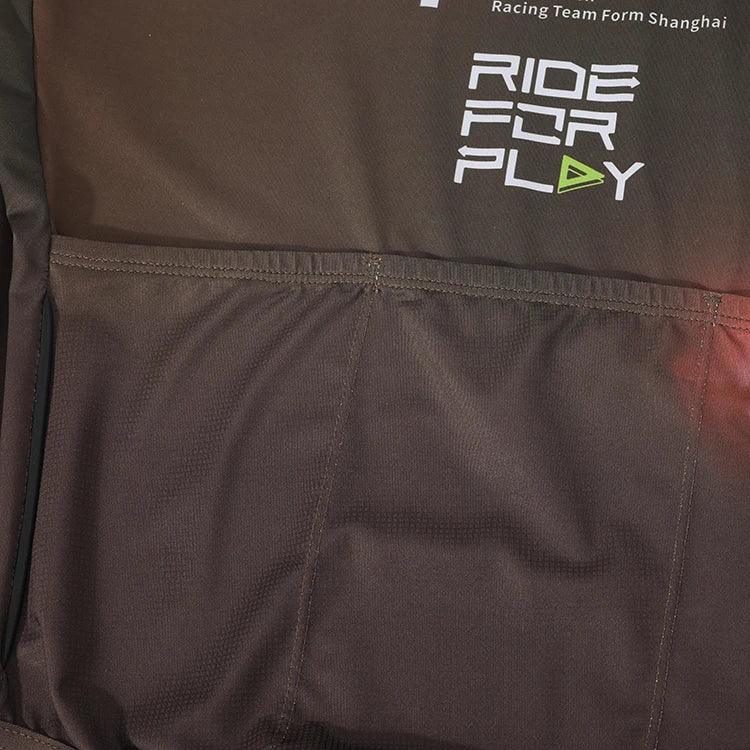 Dblue Radtrikot Sublimation für professionelle Radfahrer Erwachsene Herren Langarm Radtrikots 