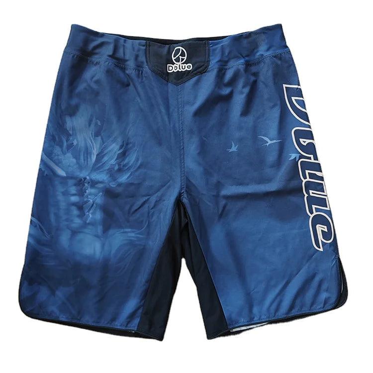 Pantalones cortos de mma bjj de carrera de secado rápido livianos con costura de tela impresa completa con corte alto y sublimación personalizada más vendidos 