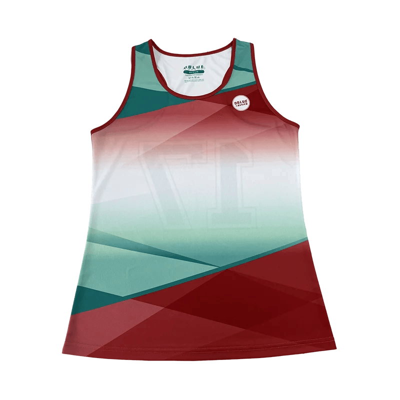 Top grade polyester muscle fitness running singlet laser cut athletic