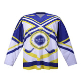 Dblue new sublimation print ice hockey jerseys men ice hockey uniform custom embroidery hockey jersey