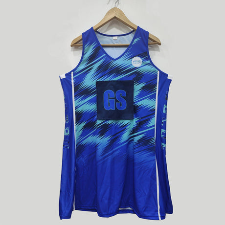 Original Design Logo Frau Sport Netball Lätzchen Sublimation Druck Netball Kleid Bodysuit Uniform 