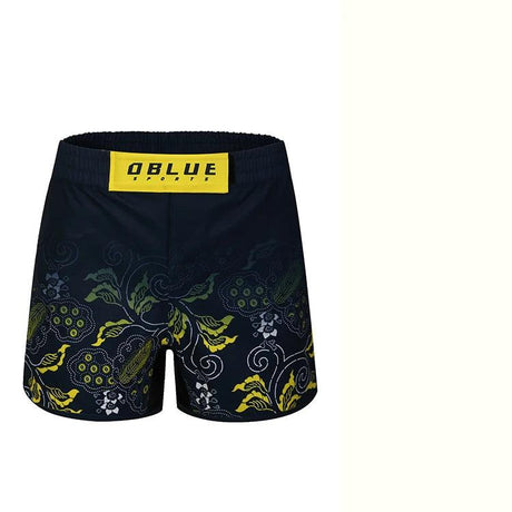 Private Label Dblue Wholesale High Quality  Black  Custom Made High Cut MMA Shorts Manufacturer