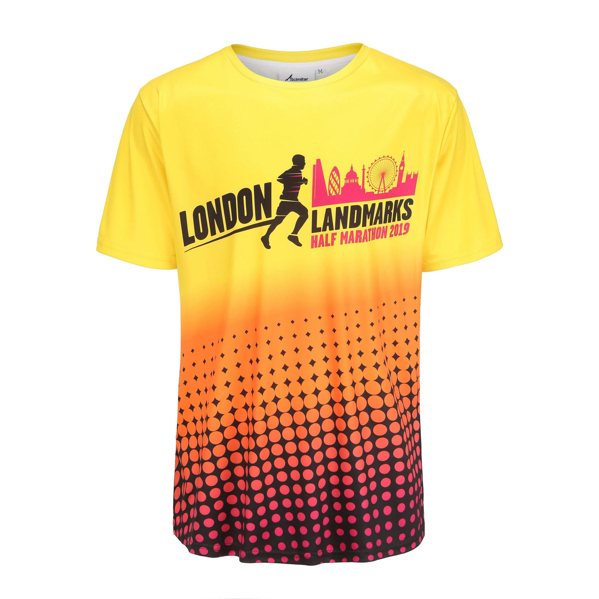 Camiseta deportiva para hombre con impresión digital en blanco, transpirable, reciclada, de color amarillo, con soporte durante 7 días y rápida prueba 