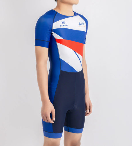 Dblue OEM neues einteiliges Radtrikot-Set für Fahrradtrikot, Triathlonanzug, kurzärmliger Triathlonanzug 