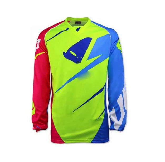 White Downhill Cycling Jerseys Custom MTB Breathable Long Sleeve Motorcycle Downhill Jersey