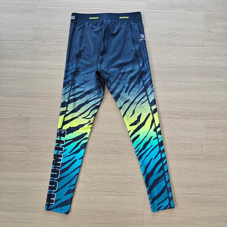 Dblue Hochwertige Sublimation Gym Athletic Pants Benutzerdefiniertes Logo Fitness Bunte Männer Kompressionsgamaschen 